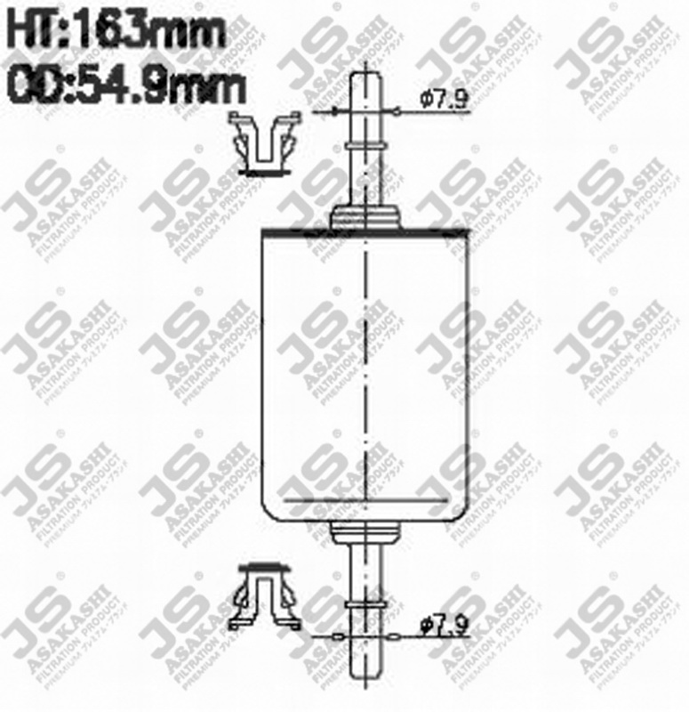 FS618J JS ASAKASHI Фильтр топливный OPEL ASTRA H/CORSA D/VECTRA C 06-